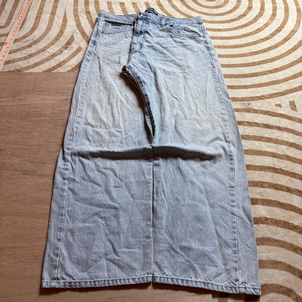 VINTAGE ECKŌ UNLTD • W40 L32 LIGHT WASH BAGGY JEANS